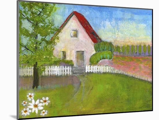 Red Roofed House-Blenda Tyvoll-Mounted Giclee Print