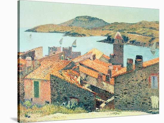 Red Roofs at Collioure-Henri Martin-Stretched Canvas