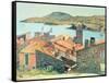 Red Roofs at Collioure-Henri Martin-Framed Stretched Canvas