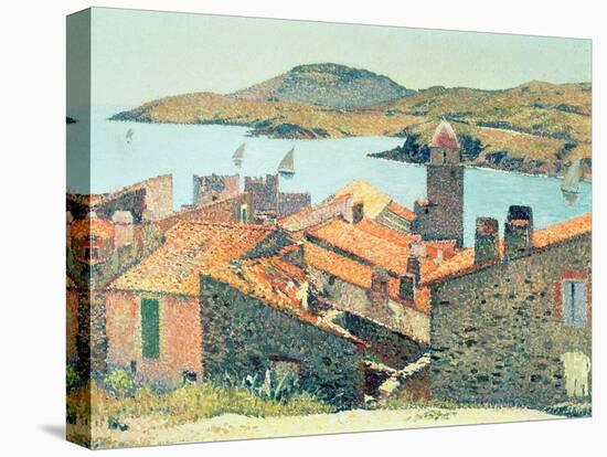 Red Roofs at Collioure-Henri Martin-Stretched Canvas