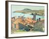 Red Roofs at Collioure-Henri Martin-Framed Giclee Print