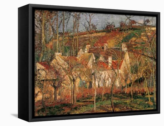 Red Roofs, Corner of a Village, Winter-Camille Pissarro-Framed Stretched Canvas