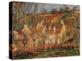 Red Roofs, Corner of a Village, Winter-Camille Pissarro-Stretched Canvas