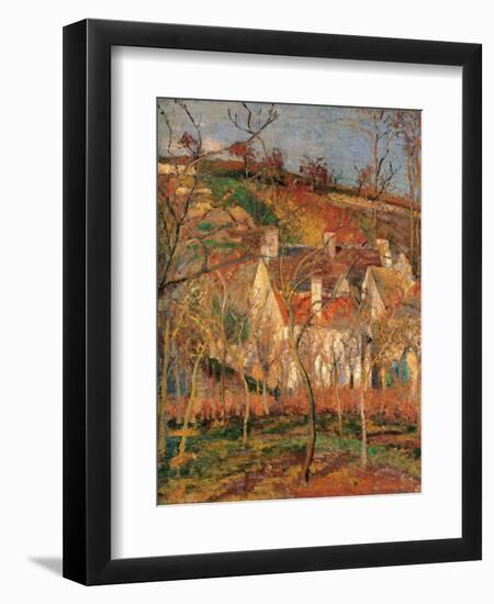 Red Roofs, Corner of a Village, Winter-Camille Pissarro-Framed Art Print