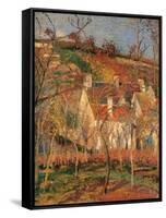 Red Roofs, Corner of a Village, Winter-Camille Pissarro-Framed Stretched Canvas