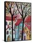 Red Roofs-Karla Gerard-Framed Stretched Canvas