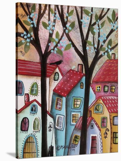 Red Roofs-Karla Gerard-Stretched Canvas