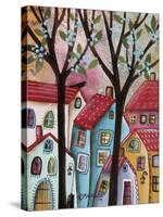 Red Roofs-Karla Gerard-Stretched Canvas