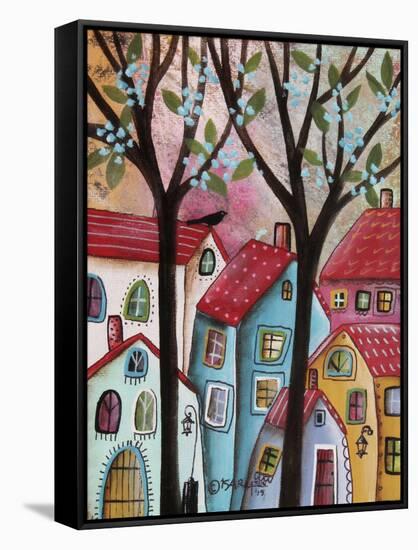 Red Roofs-Karla Gerard-Framed Stretched Canvas