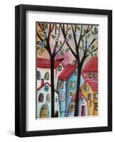 Red Roofs-Karla Gerard-Framed Premium Giclee Print