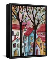 Red Roofs-Karla Gerard-Framed Stretched Canvas