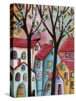 Red Roofs-Karla Gerard-Stretched Canvas