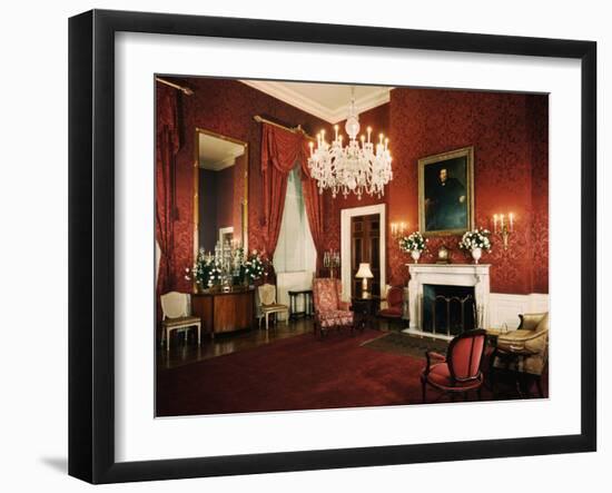 Red Room of White House-null-Framed Photographic Print