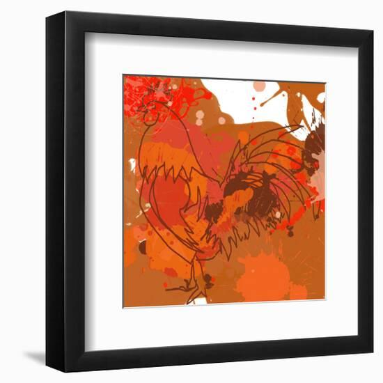 Red Rooster-Irena Orlov-Framed Art Print