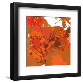 Red Rooster-Irena Orlov-Framed Art Print