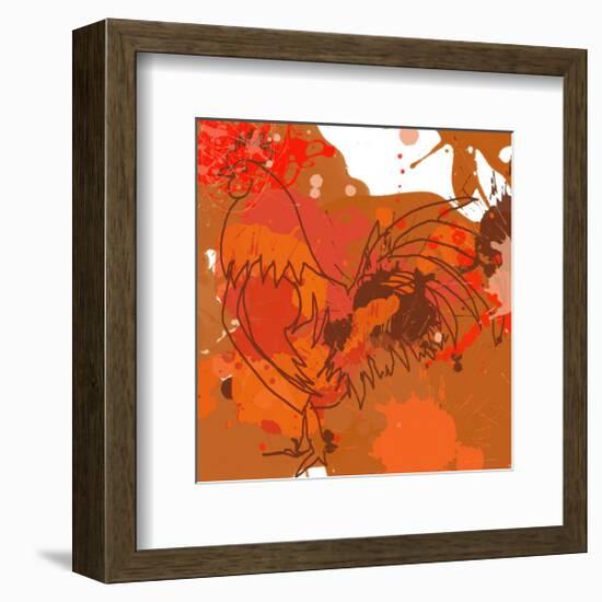 Red Rooster-Irena Orlov-Framed Art Print