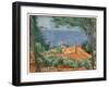 Red Rooves of L'estaque, 1883-85 (Oil on Canvas)-Paul Cezanne-Framed Giclee Print