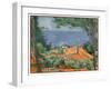 Red Rooves of L'estaque, 1883-85 (Oil on Canvas)-Paul Cezanne-Framed Giclee Print
