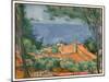 Red Rooves of L'estaque, 1883-85 (Oil on Canvas)-Paul Cezanne-Mounted Giclee Print