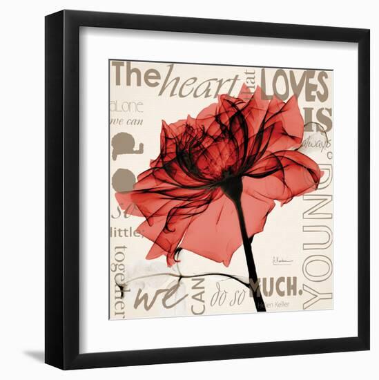 Red Rose Love-Albert Koetsier-Framed Art Print