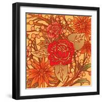 Red Rose Square-Julie Goonan-Framed Giclee Print