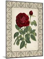 Red Rose with Wrought Iron BorderII-null-Mounted Art Print