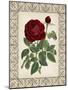 Red Rose with Wrought Iron BorderII-null-Mounted Art Print