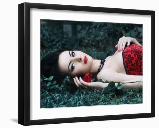 Red Rose-Dimitri Caceaune-Framed Photographic Print