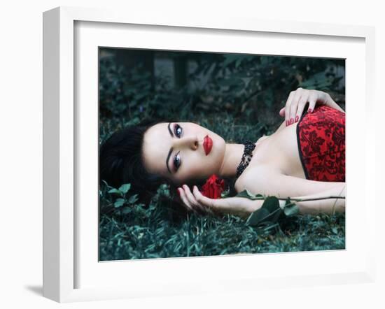 Red Rose-Dimitri Caceaune-Framed Photographic Print