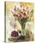 Red Roses in Crystal Vase-Yona-Stretched Canvas