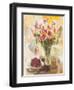 Red Roses in Crystal Vase-Yona-Framed Art Print