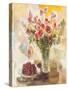 Red Roses in Crystal Vase-Yona-Stretched Canvas