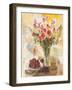 Red Roses in Crystal Vase-Yona-Framed Art Print