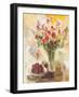 Red Roses in Crystal Vase-Yona-Framed Art Print