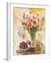 Red Roses in Crystal Vase-Yona-Framed Art Print