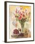 Red Roses in Crystal Vase-Yona-Framed Art Print