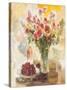 Red Roses in Crystal Vase-Yona-Stretched Canvas