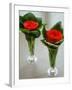 Red Roses in Glass Vases-Michael Paul-Framed Photographic Print