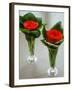 Red Roses in Glass Vases-Michael Paul-Framed Photographic Print