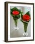 Red Roses in Glass Vases-Michael Paul-Framed Photographic Print