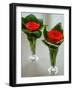 Red Roses in Glass Vases-Michael Paul-Framed Photographic Print