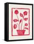 Red Roses / Lino Print-Alisa Galitsyna-Framed Stretched Canvas