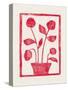 Red Roses / Lino Print-Alisa Galitsyna-Stretched Canvas