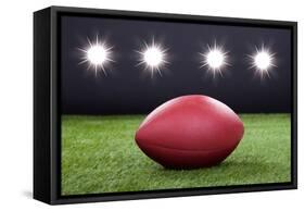 Red Rugby Ball-AndreyPopov-Framed Stretched Canvas