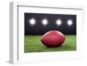 Red Rugby Ball-AndreyPopov-Framed Photographic Print
