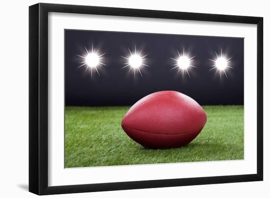 Red Rugby Ball-AndreyPopov-Framed Photographic Print