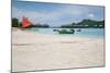 Red Sail and the Beach.-null-Mounted Photographic Print