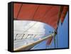 Red Sails on Sailboat That Takes Tourists out for Sunset Cruise, Key West, Florida, USA-Robert Harding-Framed Stretched Canvas