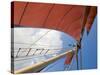 Red Sails on Sailboat That Takes Tourists out for Sunset Cruise, Key West, Florida, USA-Robert Harding-Stretched Canvas