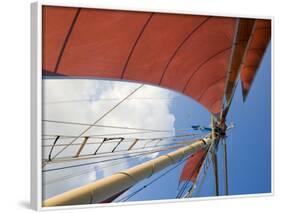 Red Sails on Sailboat That Takes Tourists out for Sunset Cruise, Key West, Florida, USA-Robert Harding-Framed Photographic Print